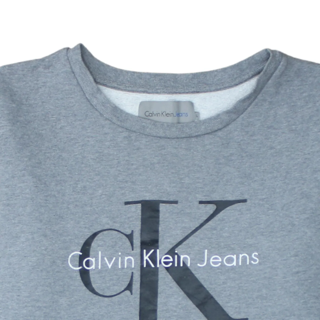 Calvin Klein 90's Spellout Crew Neck Sweatshirt Large Grey sold by Vintage Club product image thumbnail 3