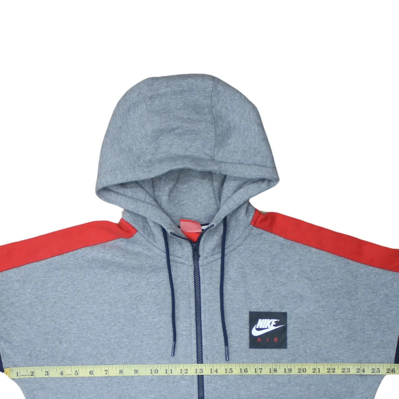 Nike 90's Swoosh Full Zip Up Hoodie Large Grey sold by Vintage Club product image thumbnail 5