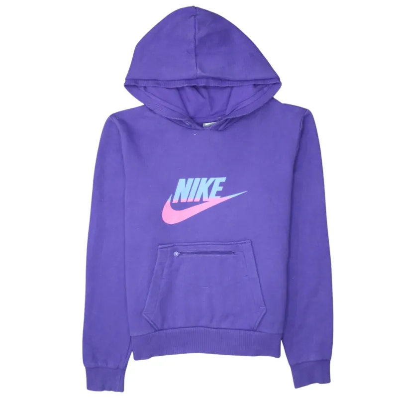 Nike 90's Center Middle Swoosh Pullover Hoodie Large Purple made by Nike