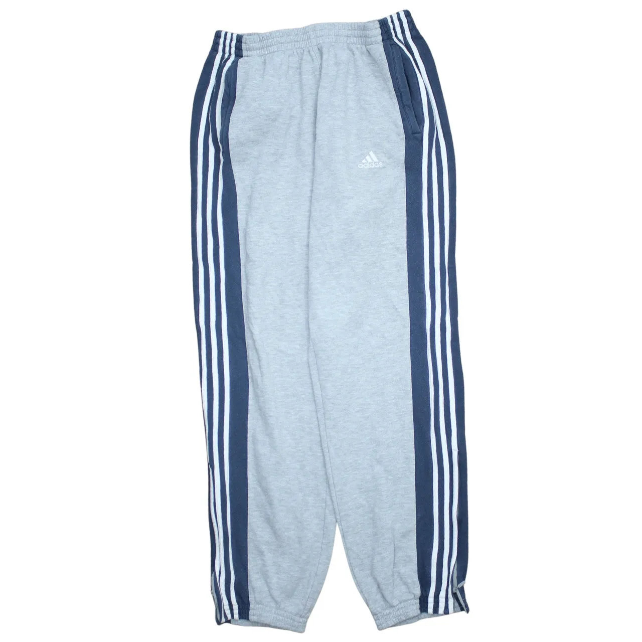 Adidas 90's 3 Stripes Casual Joggers / Sweatpants Large Grey sold by Vintage Club