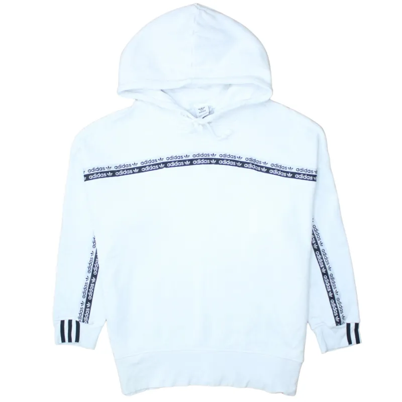 Adidas 90's 3 Stripes Cuff Pullover Hoodie XXLarge  White sold by Vintage Club