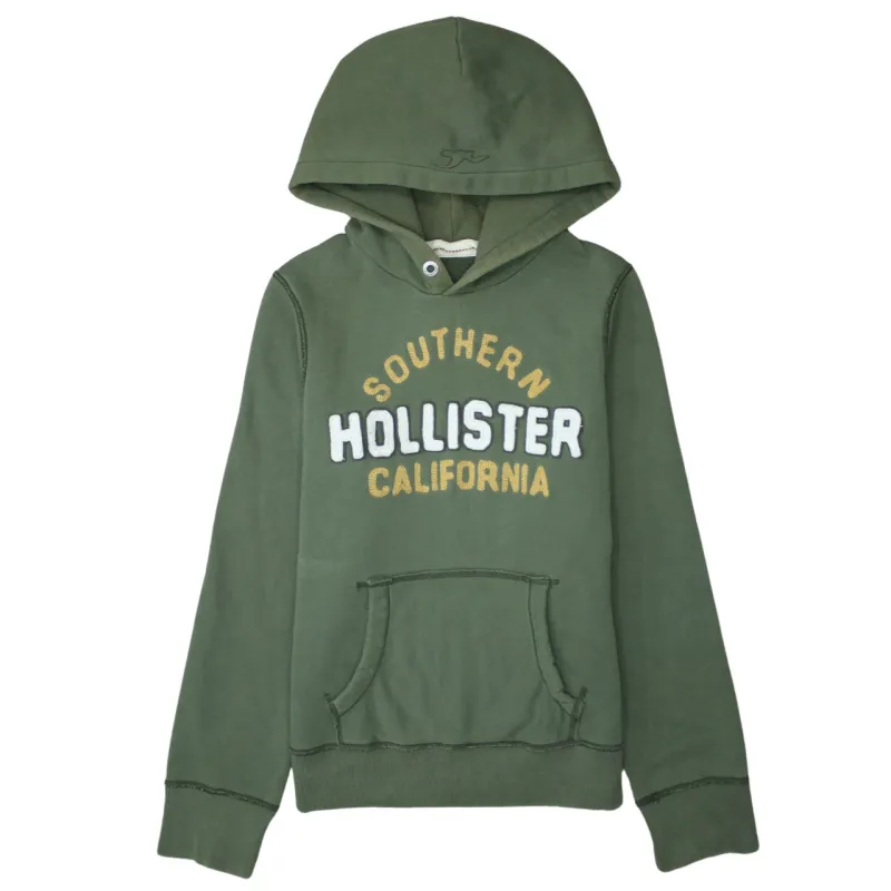 Hollister 90's Spellout Pullover Hoodie Small Green sold by Vintage Club