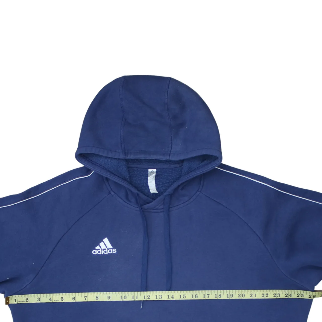 Adidas 90's Drawstring Pockets Pullover Hoodie XLarge Blue sold by Vintage Club product image thumbnail 5