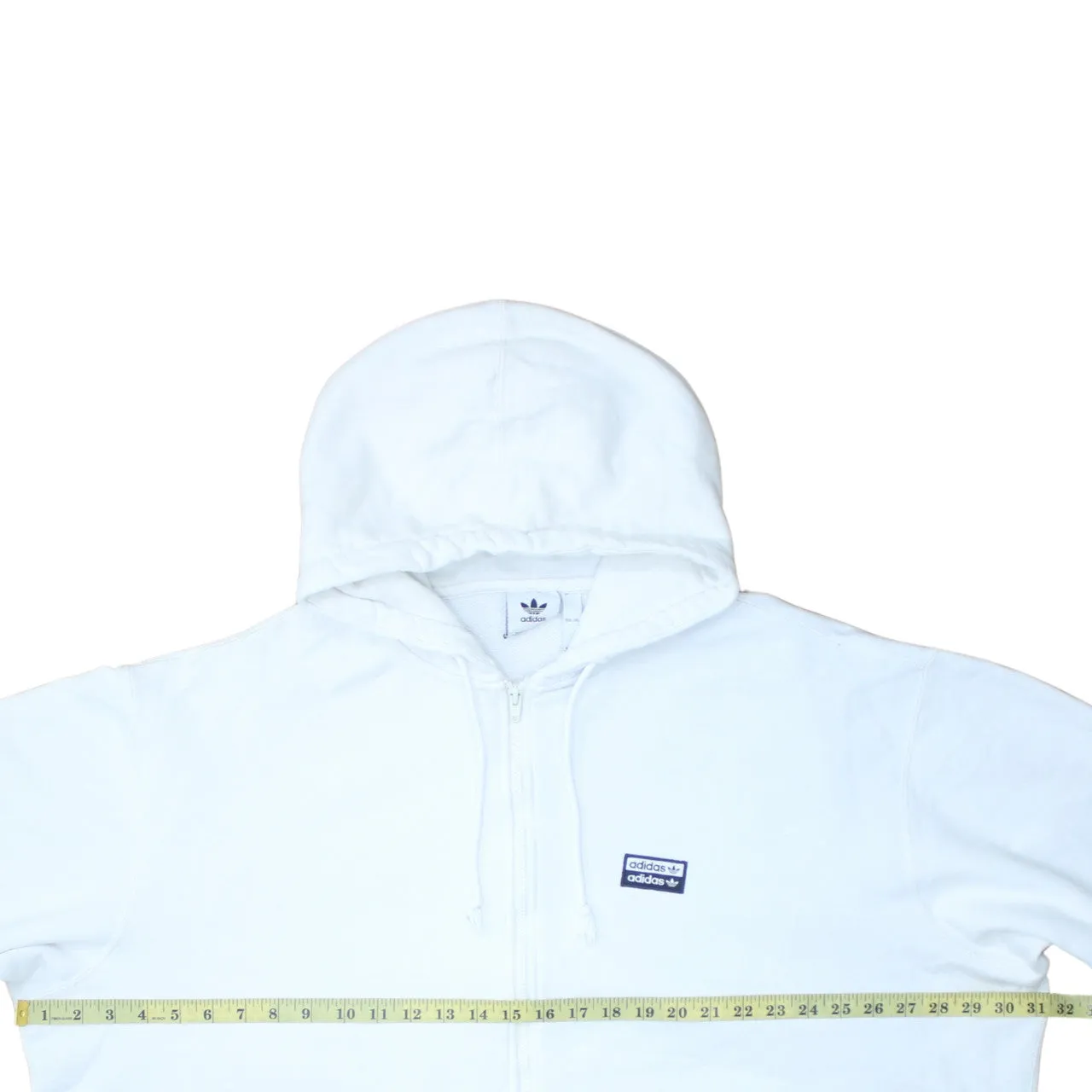 Adidas 90's 3 Stripes Cuff Pullover Hoodie XXLarge (2XL) White sold by Vintage Club product image thumbnail 5
