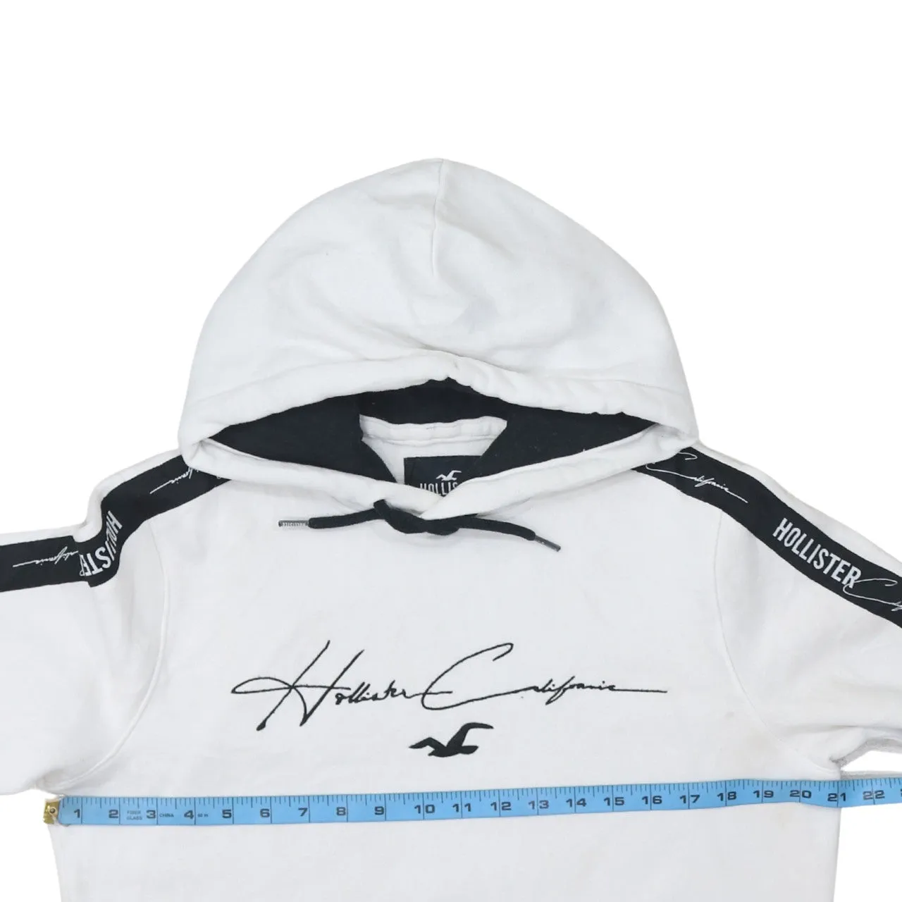 Hollister 90's Spellout Pullover Hoodie Small White sold by Vintage Club product image thumbnail 5