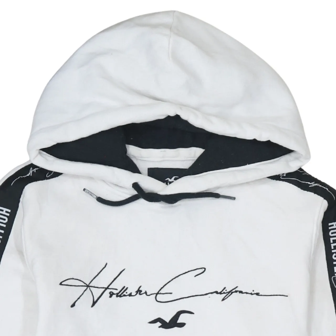 Hollister 90's Spellout Pullover Hoodie Small White sold by Vintage Club product image thumbnail 3