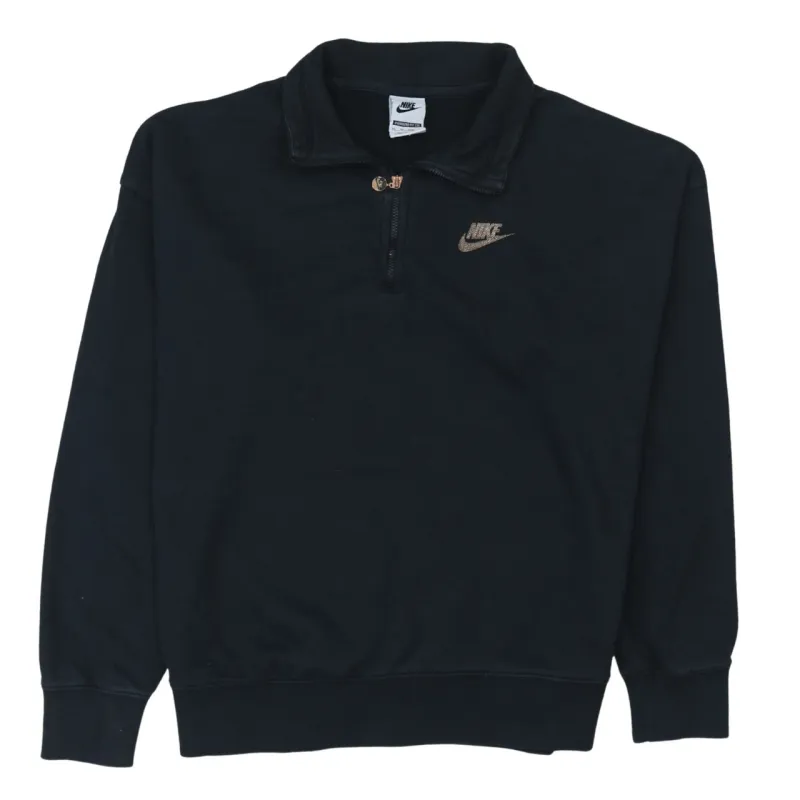 Nike 90's Swoosh Quarter Zip Sweatshirt XSmall Black sold by Vintage Club