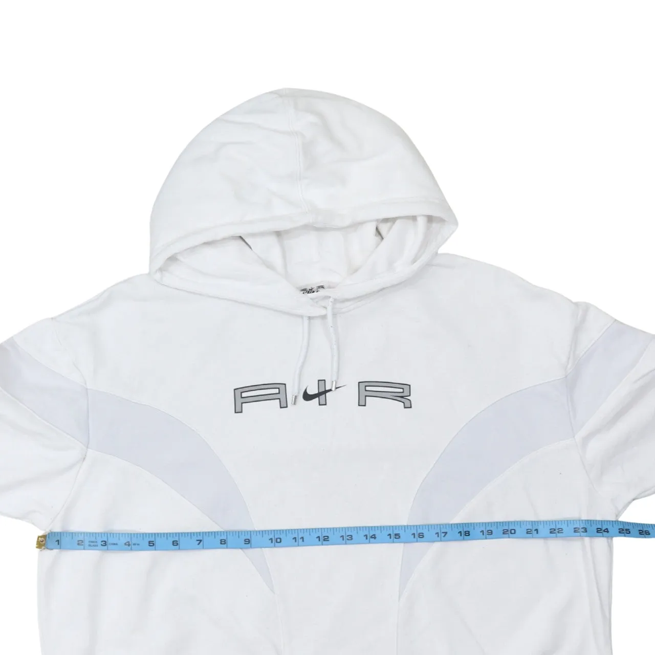 Nike 90's Center Middle Swoosh Pullover Hoodie Medium White sold by Vintage Club product image thumbnail 5