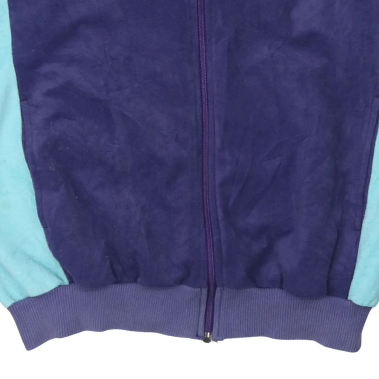 Adidas Purple Colour Block Track Jacket Men's XLarge Full Zip Three Stripe Logo Track Top sold by Vintage Club product image thumbnail 4