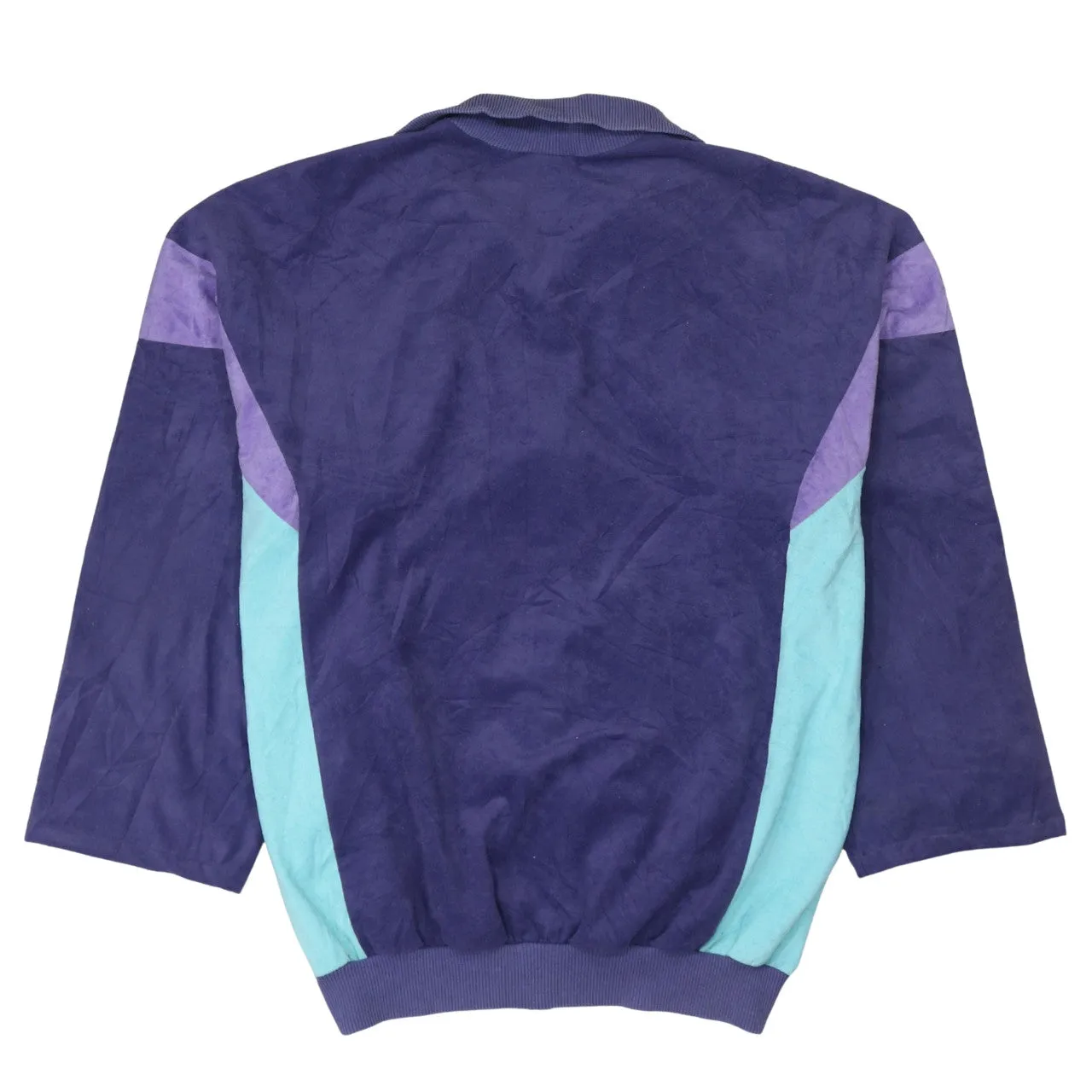 Adidas Purple Colour Block Track Jacket Men's XLarge Full Zip Three Stripe Logo Track Top sold by Vintage Club product image thumbnail 2
