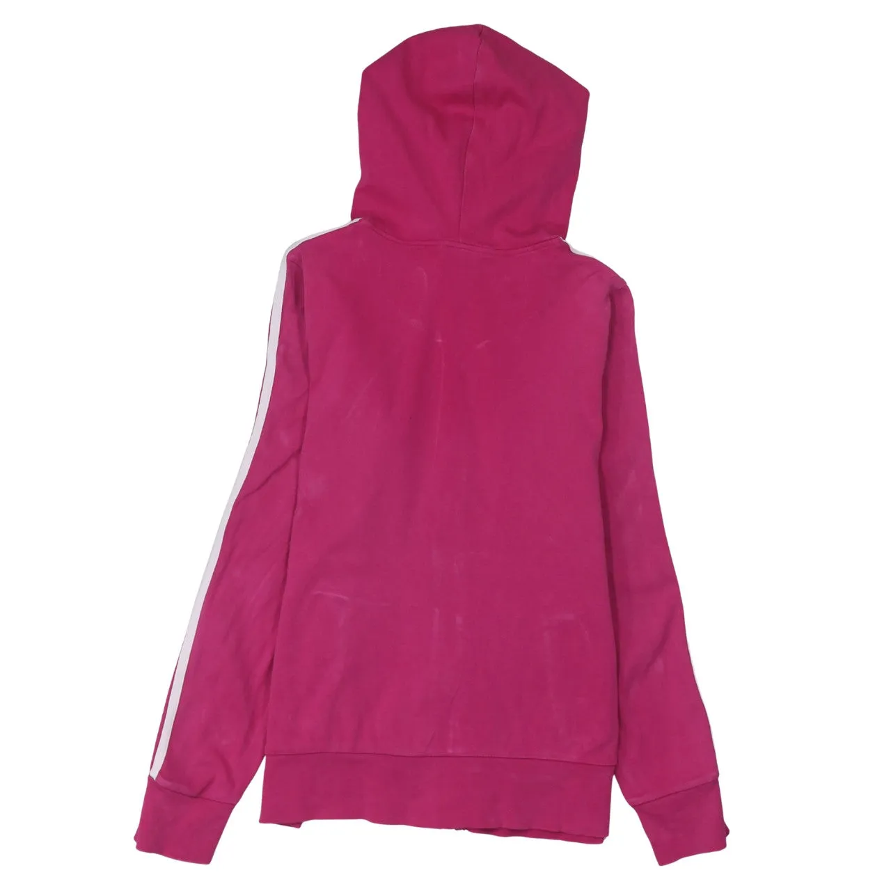 Adidas 90's Striped Sleeve Full Zip Up Hoodie Large Pink sold by Vintage Club product image thumbnail 2