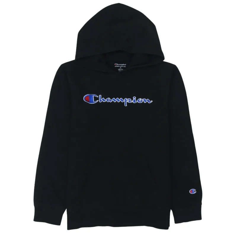 Champion 90's Spellout Pullover Hoodie XLarge Black sold by Vintage Club