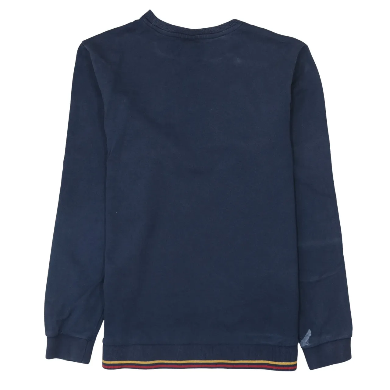 Ellesse Navy Blue Sweatshirt Women's Large Embroidered Chest Logo Stripe Hem Pullover Top sold by Vintage Club product image thumbnail 2