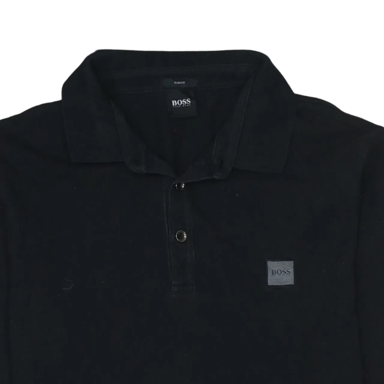 HUGO BOSS 90's Long Sleeve Quarter Button Polo Shirt XLarge Black sold by Vintage Club product image thumbnail 3