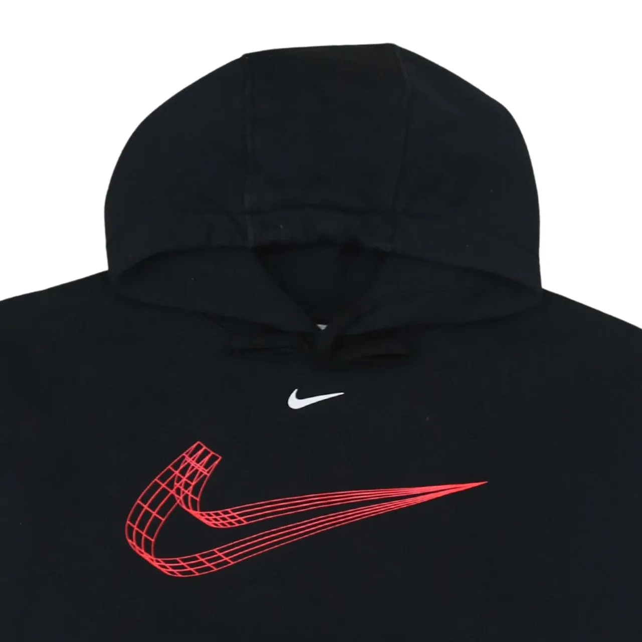 Nike Black Hoodie Men’s XLarge Printed Red Swoosh Logo Front Pocket Pullover Sweatshirt sold by Vintage Club product image thumbnail 3