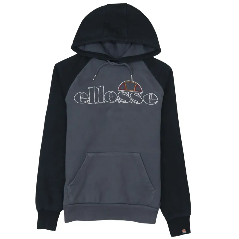 Ellesse 90's Spellout Pullover Hoodie XSmall Black sold by Vintage Club