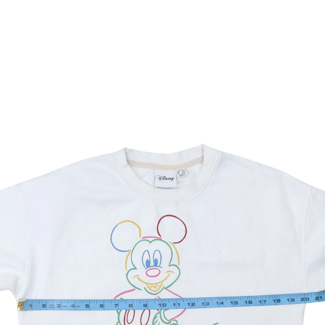 Disney 90's Mickey Mouse Crew Neck Sweatshirt XSmall White sold by Vintage Club product image thumbnail 5