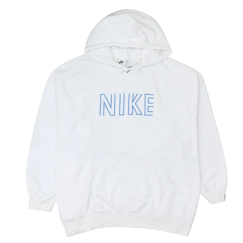 Nike 90's Spellout Pullover Hoodie Medium White sold by Vintage Club