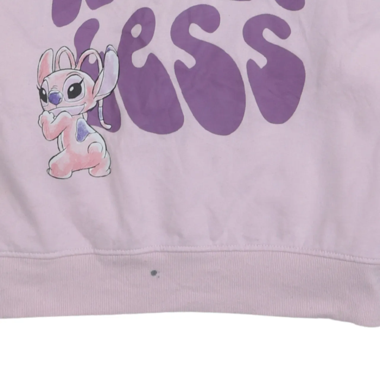 Disney Pink Sweatshirt Women's XSmall Printed Smile More Worry Less Graphic Pullover Top sold by Vintage Club product image thumbnail 4