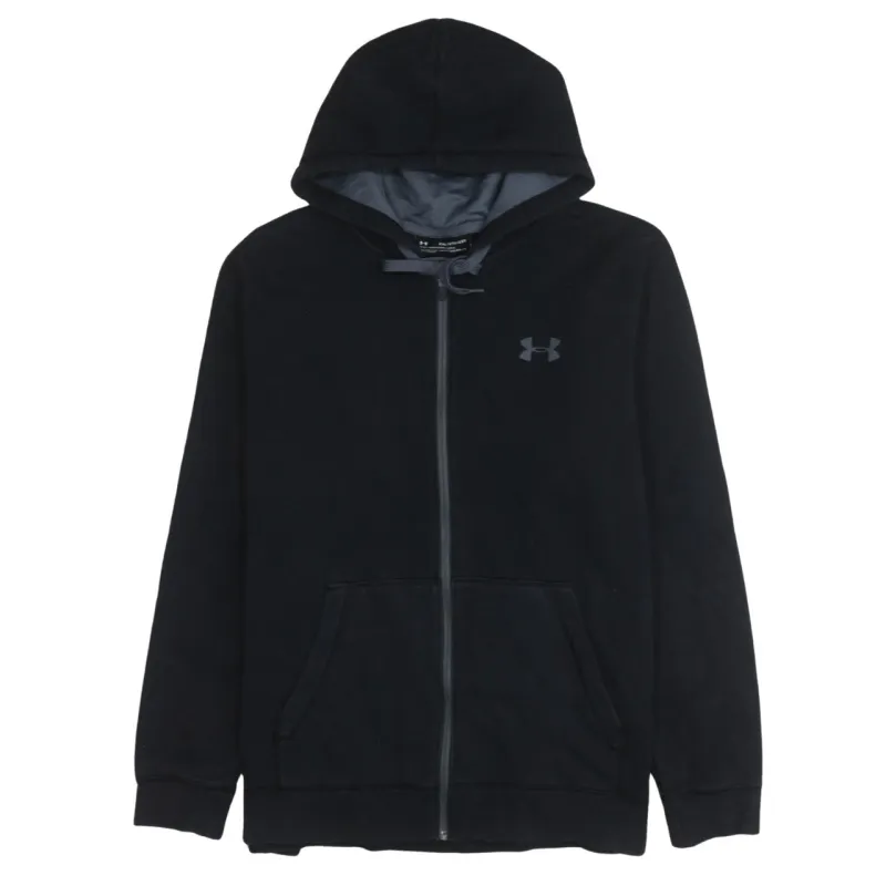 Under Armour 90's Drawstring Pockets Full Zip Up Hoodie XXLarge (2XL) Black made by Under Armour