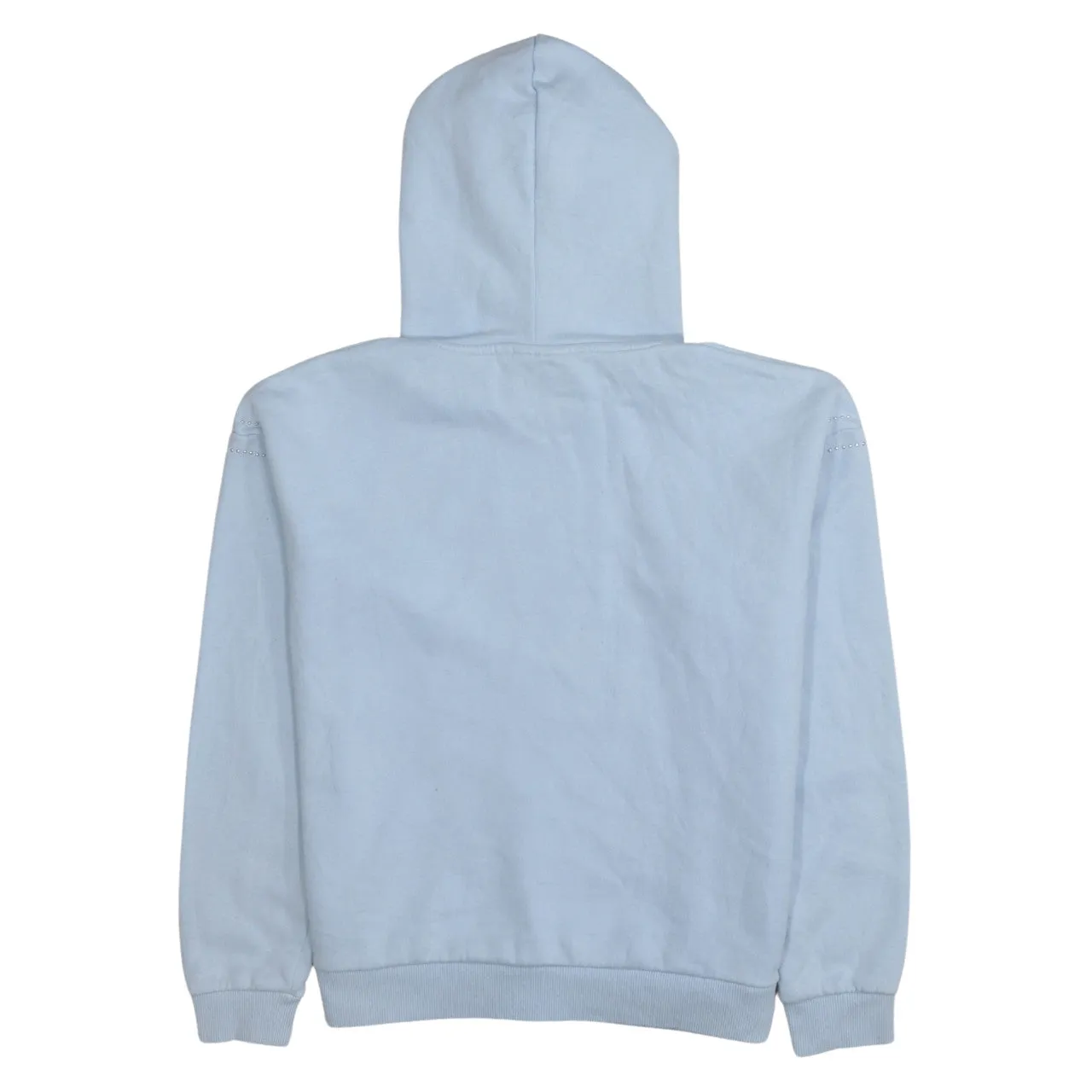 Fila Light Blue Hoodie Men's Small Rhinestone Logo Pullover Ribbed Hem Cuffs Sweatshirt sold by Vintage Club product image thumbnail 2