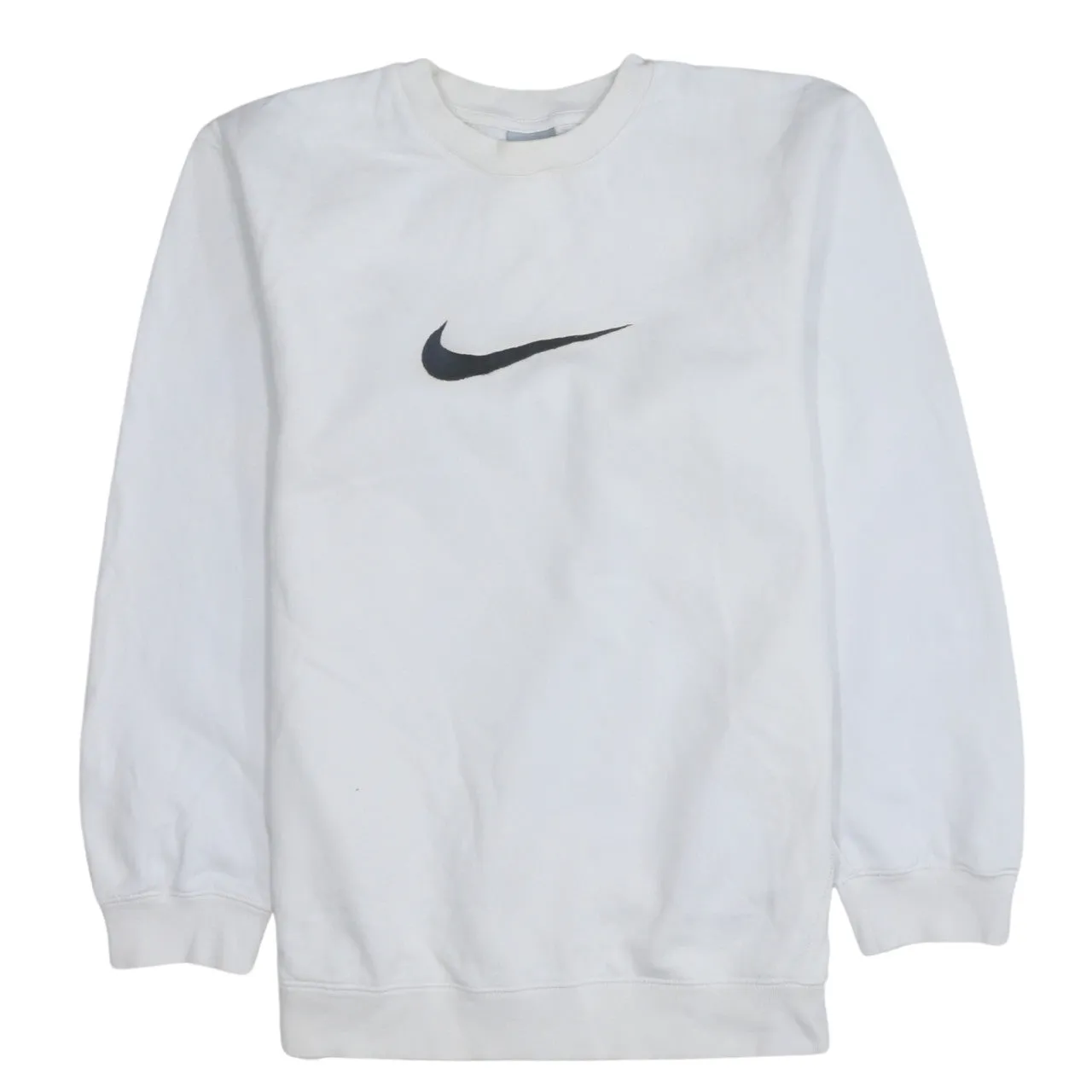 Nike 90's Center Middle Swoosh Crew Neck Sweatshirt XLarge White sold by Vintage Club