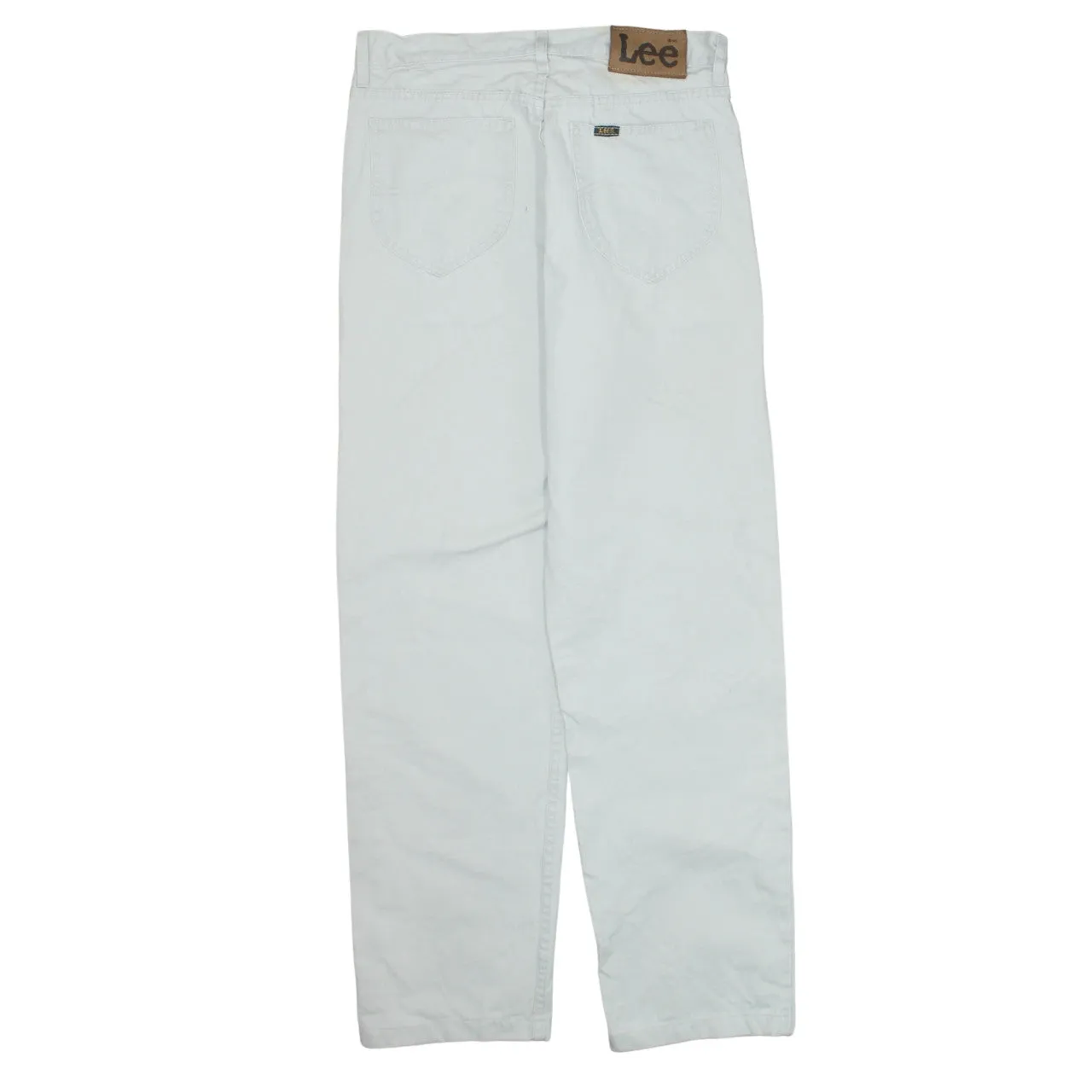 Lee White Trousers Men's W32 Straight Leg Five Pocket Denim Jeans sold by Vintage Club
