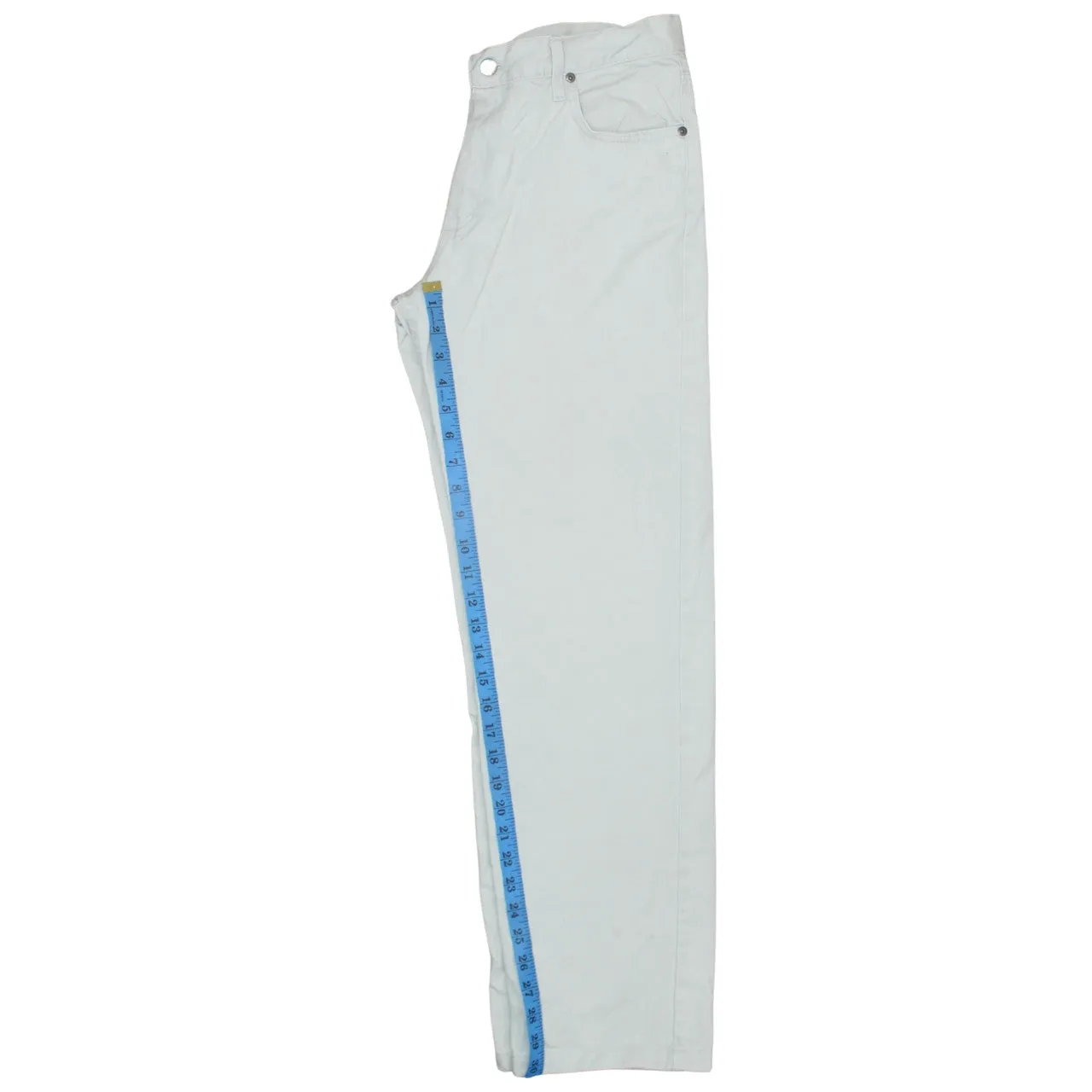 Lee White Trousers Men's W32 Straight Leg Five Pocket Denim Jeans sold by Vintage Club product image thumbnail 5