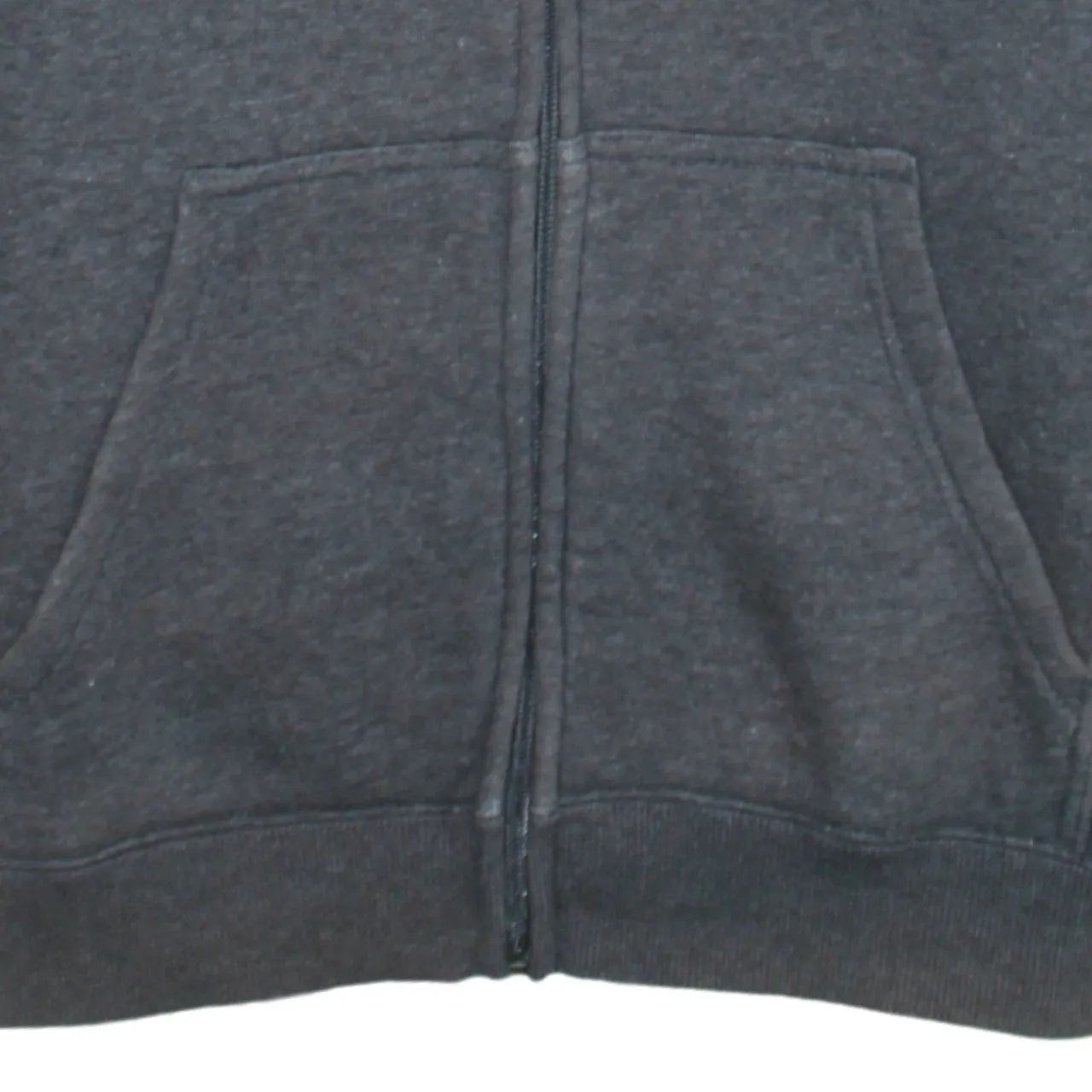 Quiksilver Charcoal Grey Zip Hoodie Women's Medium Embroidered Logo Pockets Fleece Sweatshirt sold by Vintage Club product image thumbnail 4