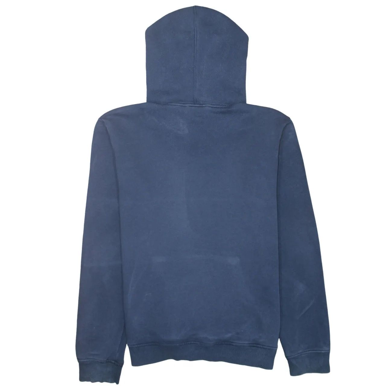 Adidas Navy Blue Hoodie Women’s Large Trefoil Printed Logo Front Pocket Pullover Sweatshirt sold by Vintage Club product image thumbnail 2