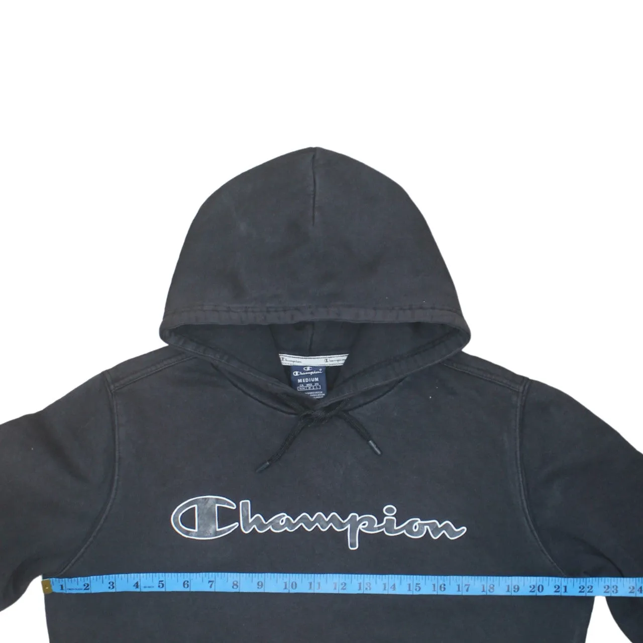 Champion 90's Spellout Pullover Hoodie Medium Black sold by Vintage Club product image thumbnail 5
