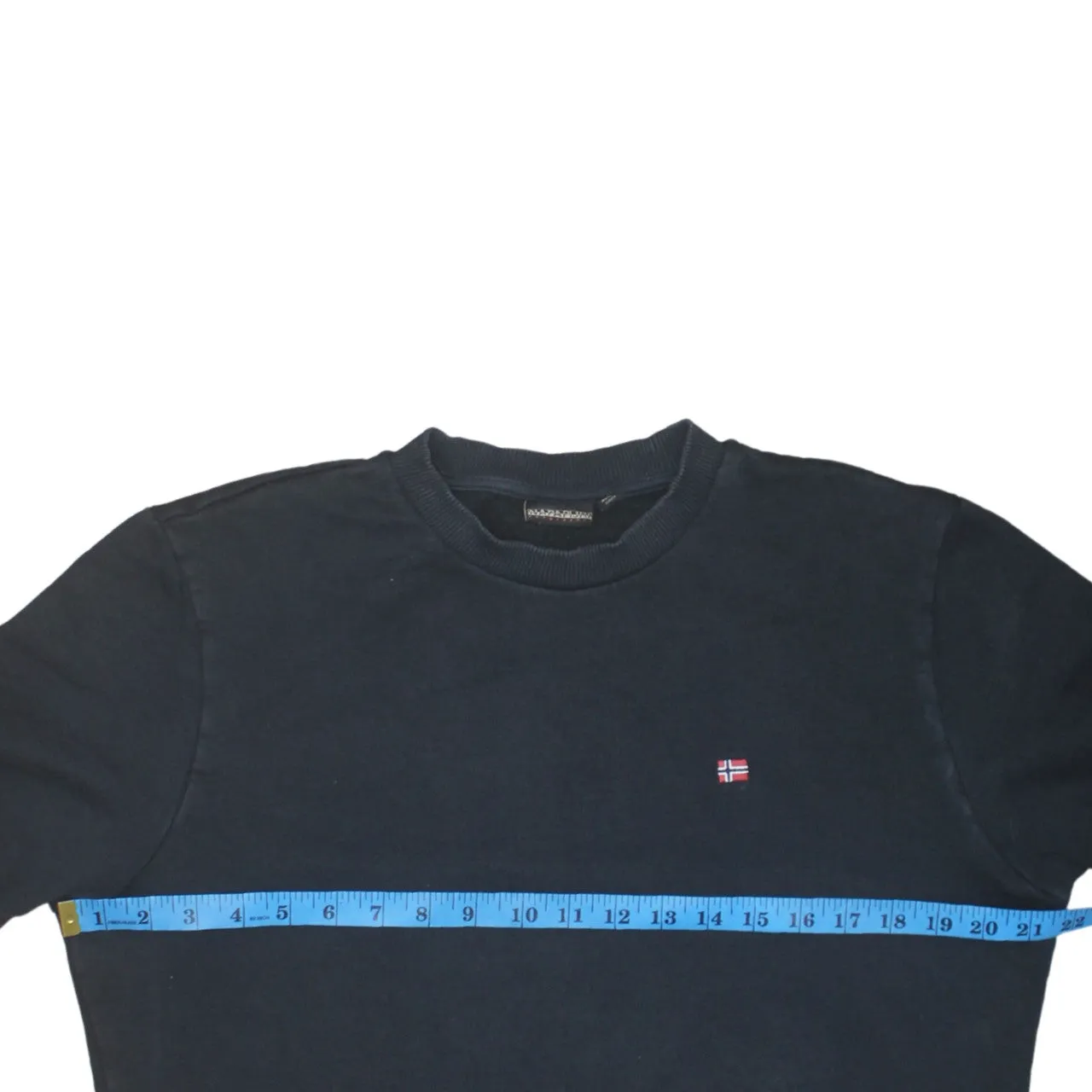 Napapijri 90's Lightweight Crew Neck Sweatshirt Small Black sold by Vintage Club product image thumbnail 5