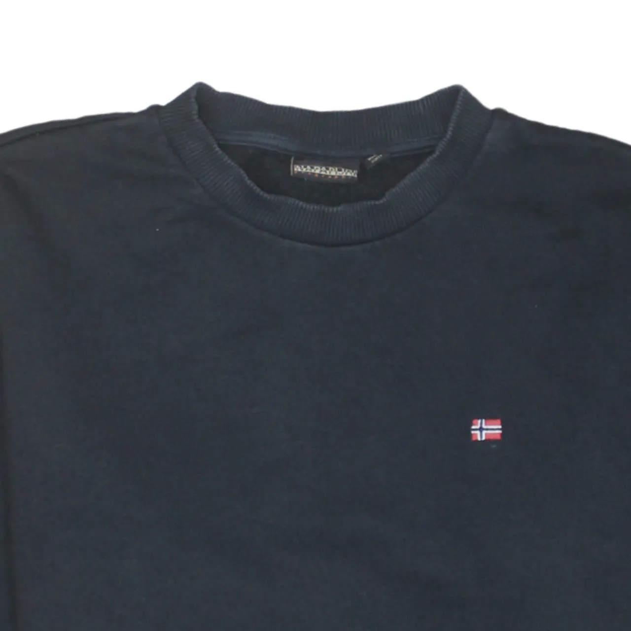 Napapijri 90's Lightweight Crew Neck Sweatshirt Small Black sold by Vintage Club product image thumbnail 3