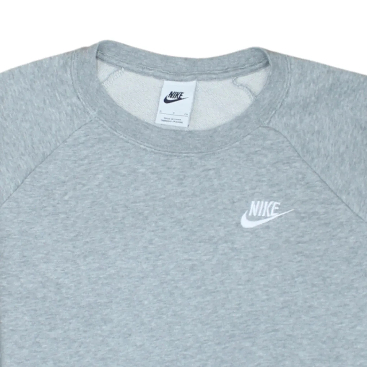 Nike Grey Sweatshirt Men's Small Embroidered Chest Logo Raglan Sleeve Pullover sold by Vintage Club product image thumbnail 3