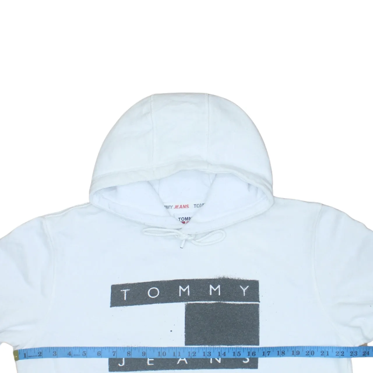 Tommy Jeans 90's Spellout Pullover Hoodie Large White sold by Vintage Club product image thumbnail 5