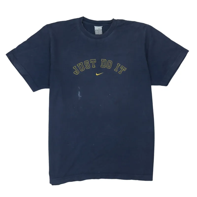 Nike Navy Blue T Shirt Men’s Large Just Do It Printed Logo Short Sleeve Tee sold by Vintage Club