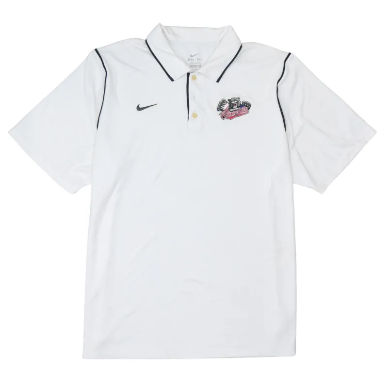 Nike White Polo Shirt Men's XLarge Embroidered Chest Logo Contrast Piping Dri-Fit Top sold by Vintage Club
