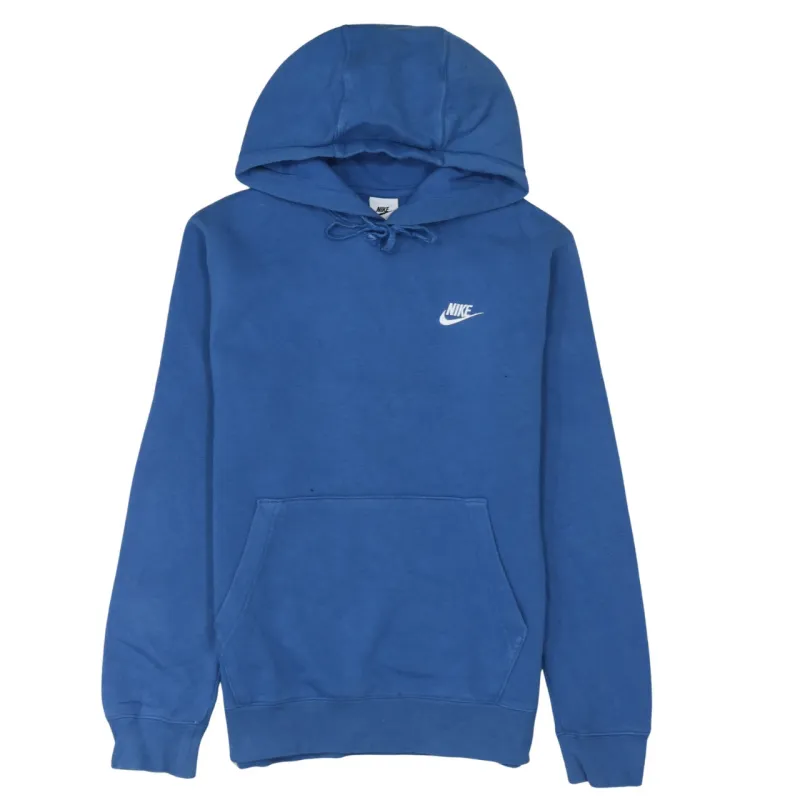 Nike 90's Swoosh Pullover Hoodie Small Blue sold by Vintage Club