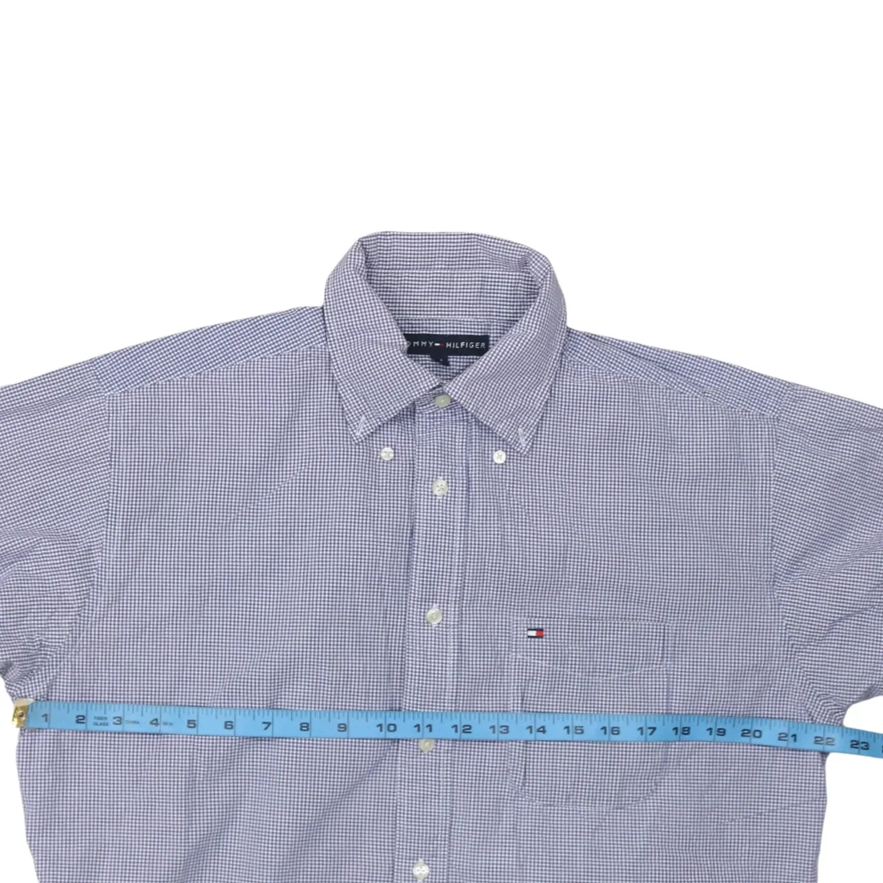 Tommy Hilfiger 90's Long Sleeve Button Up Shirt Medium Navy Blue sold by Vintage Club product image thumbnail 5