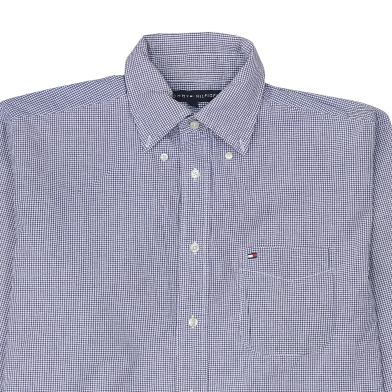 Tommy Hilfiger 90's Long Sleeve Button Up Shirt Medium Navy Blue sold by Vintage Club product image thumbnail 3