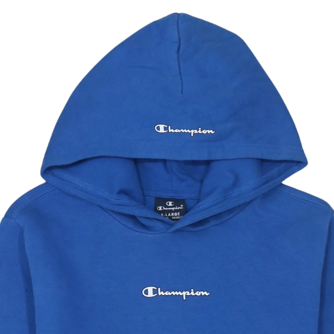 Champion Royal Blue Hoodie Women’s XLarge Embroidered Chest Logo Front Pocket Pullover Sweatshirt sold by Vintage Club product image thumbnail 3