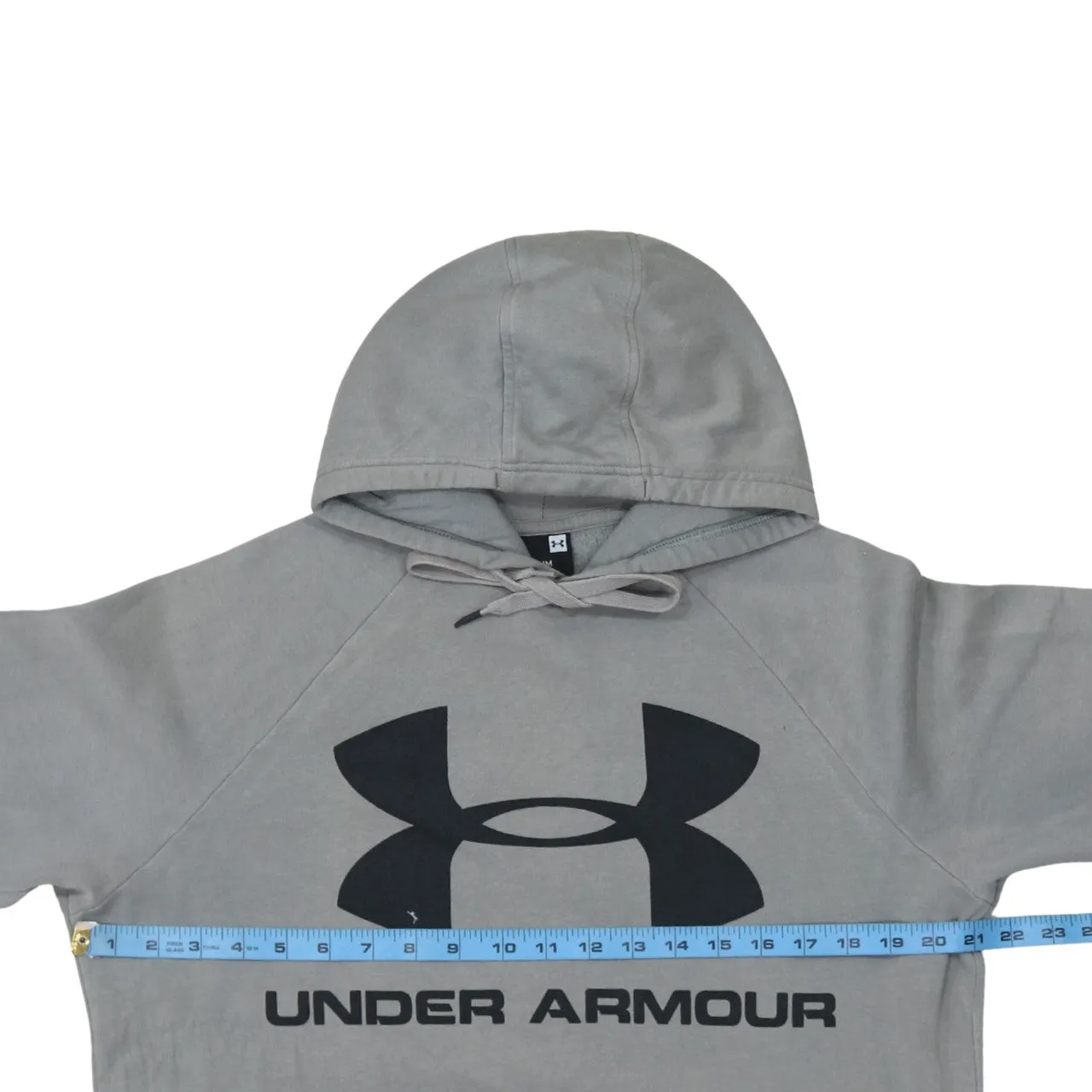 Under Armour Grey Hoodie Women's Medium Printed Logo Front Pocket Pullover Sweatshirt sold by Vintage Club product image thumbnail 5