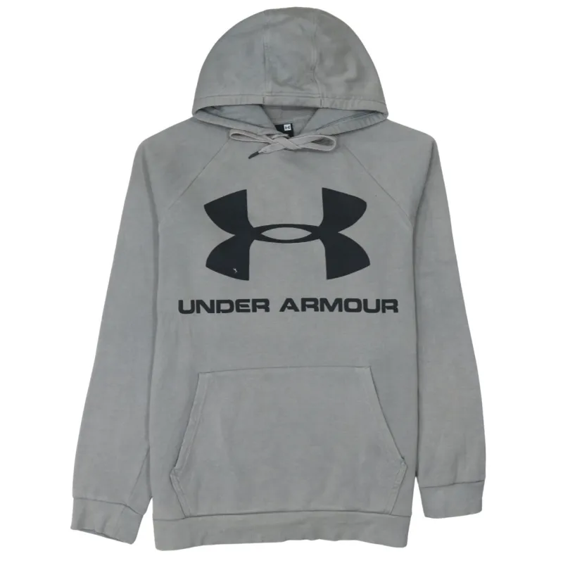 Under Armour Grey Hoodie Women's Medium Printed Logo Front Pocket Pullover Sweatshirt sold by Vintage Club