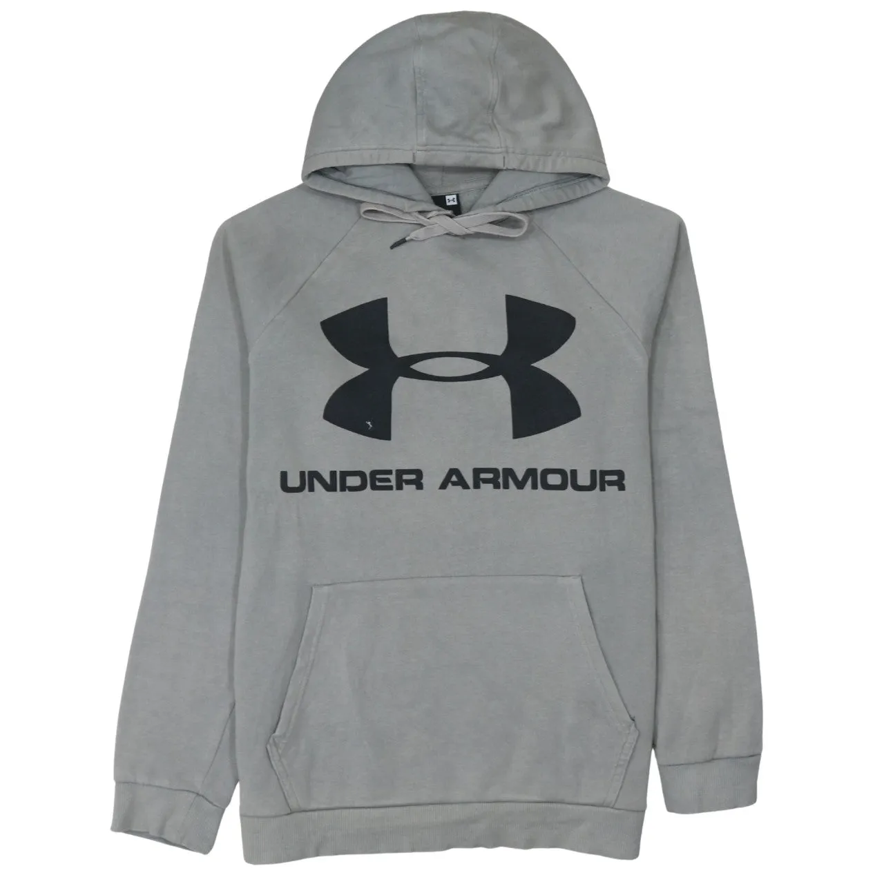 Under Armour Grey Hoodie Women's Medium Printed Logo Front Pocket Pullover Sweatshirt sold by Vintage Club
