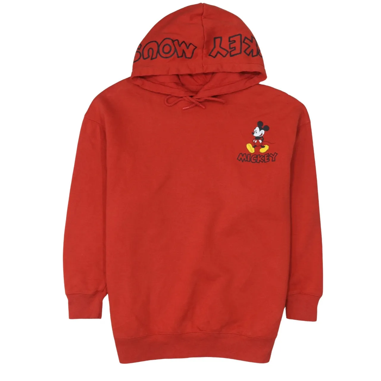 Disney Red Hoodie Men's XSmall Printed Mickey Mouse Graphic Pullover Fleece Sweatshirt sold by Vintage Club