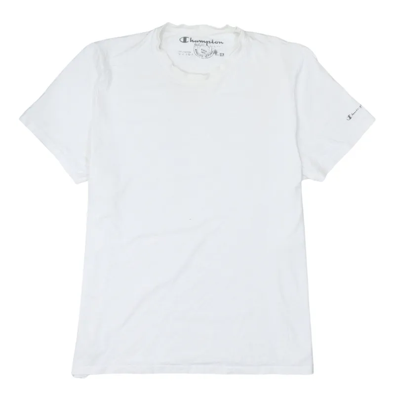 Champion White T Shirt Women’s XXLarge Small Logo Sleeve Crewneck Tee Top made by Champion