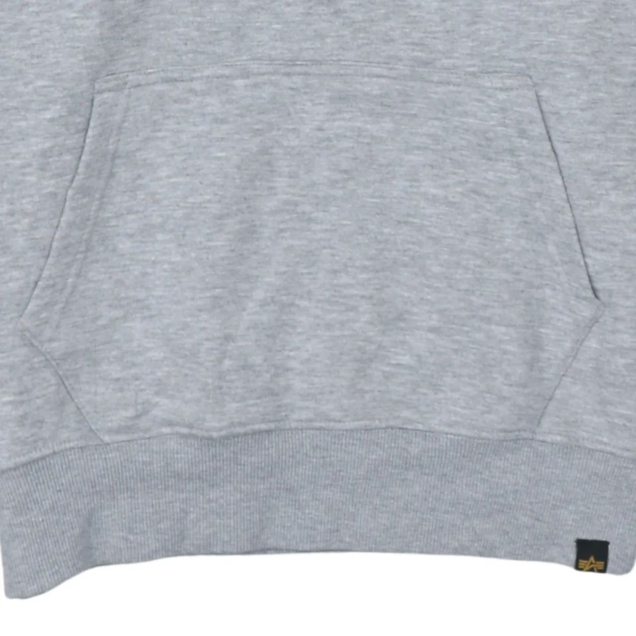 Alpha Industries Grey Hoodie Men's Small NASA Printed Logo Flag Sleeve Pocket Sweatshirt sold by Vintage Club product image thumbnail 4