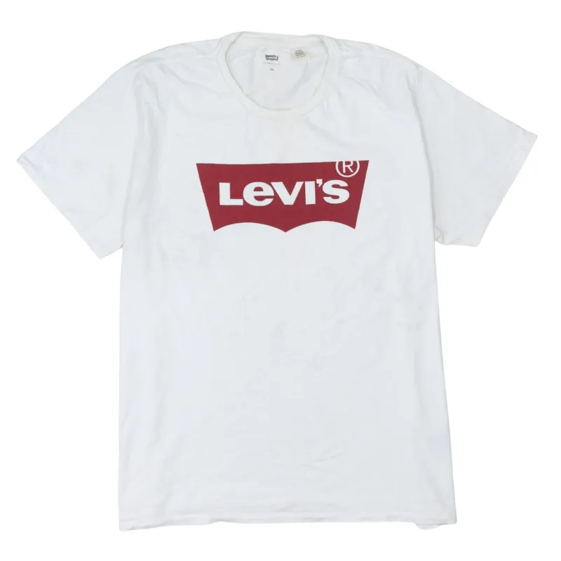 Levi's 90's Spellout Short Sleeves T Shirt XXLarge (2XL) White made by Levi's