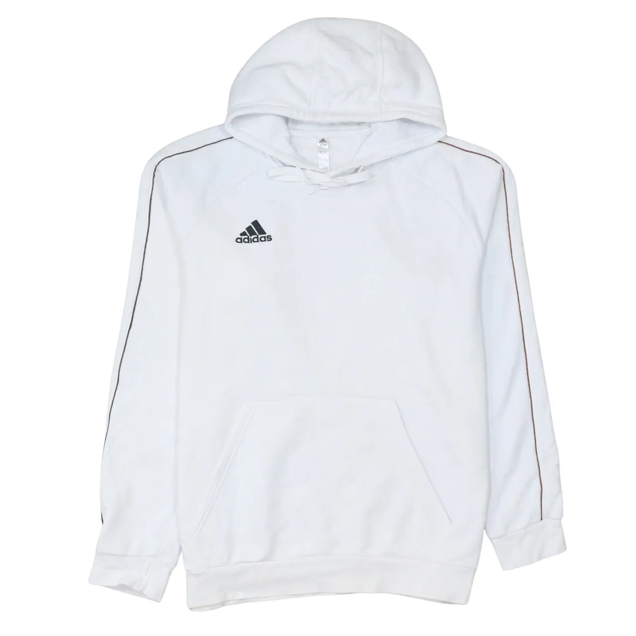 Adidas 90's Drawstring Pockets Pullover Hoodie Large White sold by Vintage Club