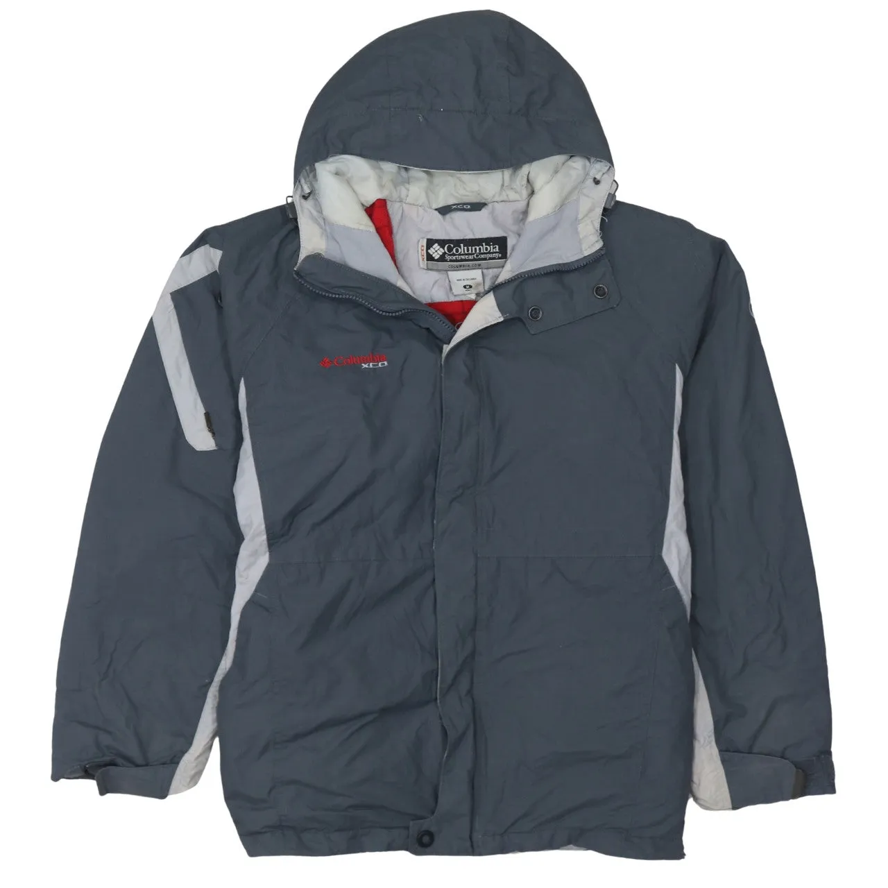 Columbia 90's Hooded Full Zip Up Windbreaker Medium Grey sold by Vintage Club